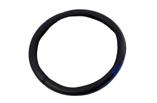 CUBRE VOLANTE CUBRE VOLANTE PVC 38CM CON REFLECTOR NEGRO / AZUL 387.5 CANTIDAD POR CAJA MASTER 25